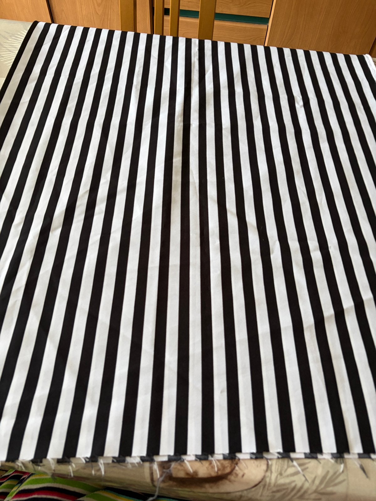 Chute de tissu rayé noir et blanc ‍, Enlèvement ou Envoi, Neuf, Blanc