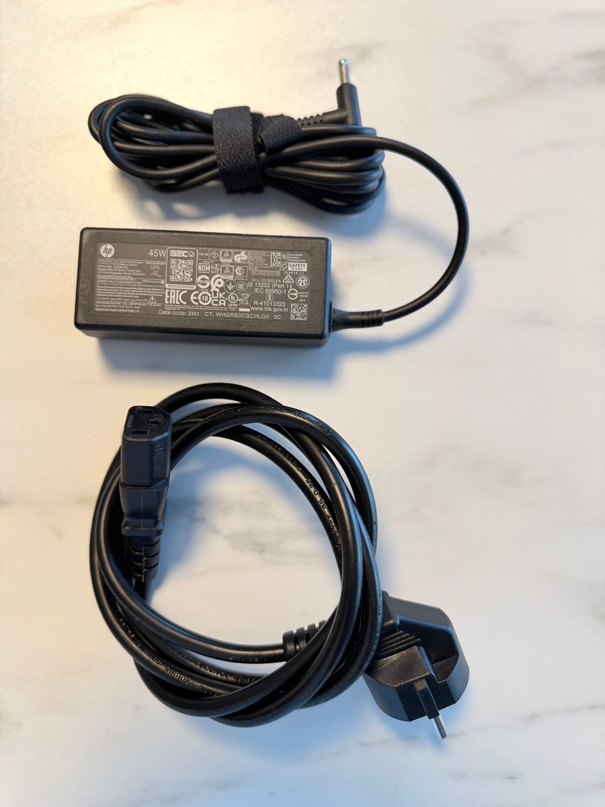 HP Laptop Oplader – 45W (Ronde Blauwe Plug), Ophalen of Verzenden, Zo goed als nieuw
