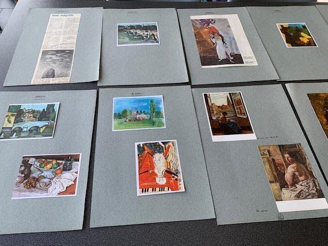 Oude collectie prenten Schilderkunst, Ophalen of Verzenden, Gebruikt