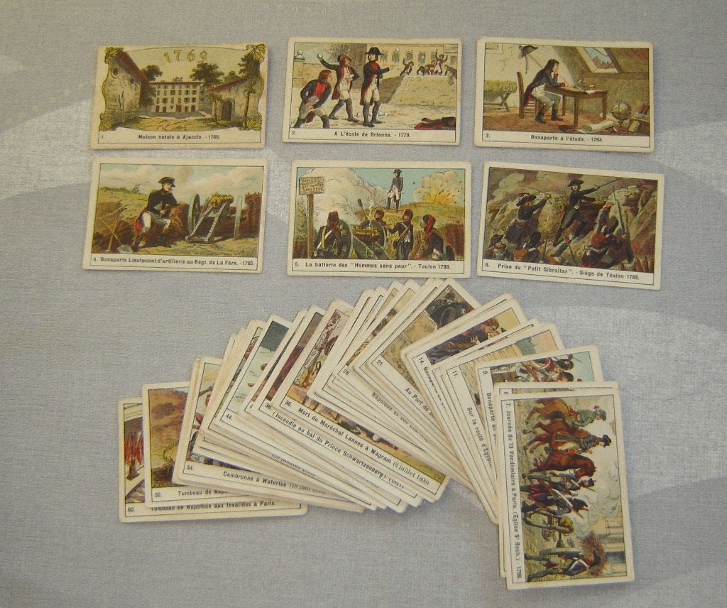 Chromos La vie de NAPOLEON Cigarettes NAP Bruxelles 60e, Avant 1940, Gravure, Utilisé, Autres sujets/thèmes