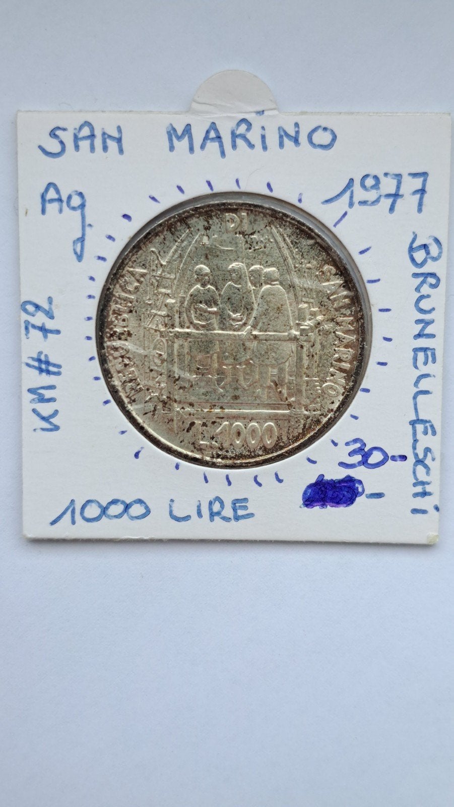 Vatican 1000 lires 1977 AG non polies !, Enlèvement ou Envoi