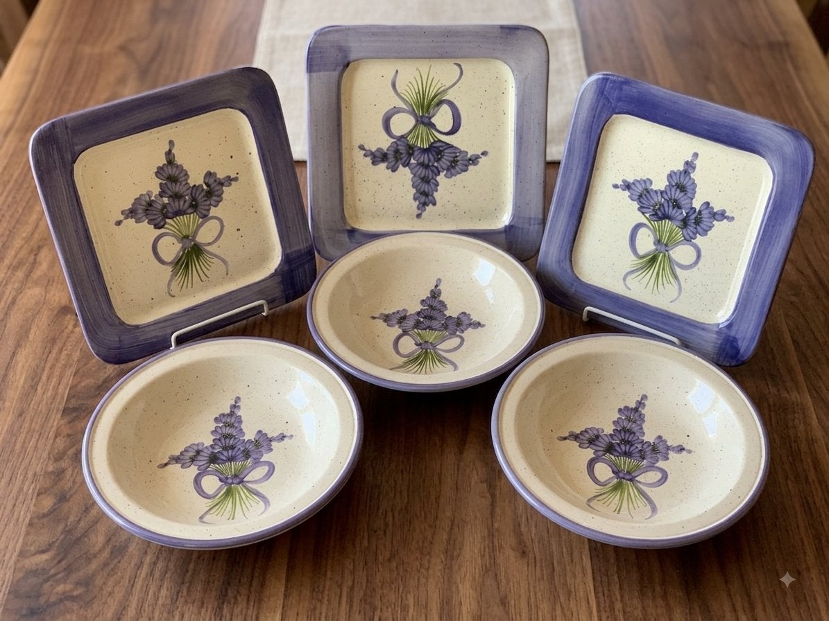 Lot de 6 assiettes en céramiques de Vallauris –, Enlèvement, Comme neuf, Émail
