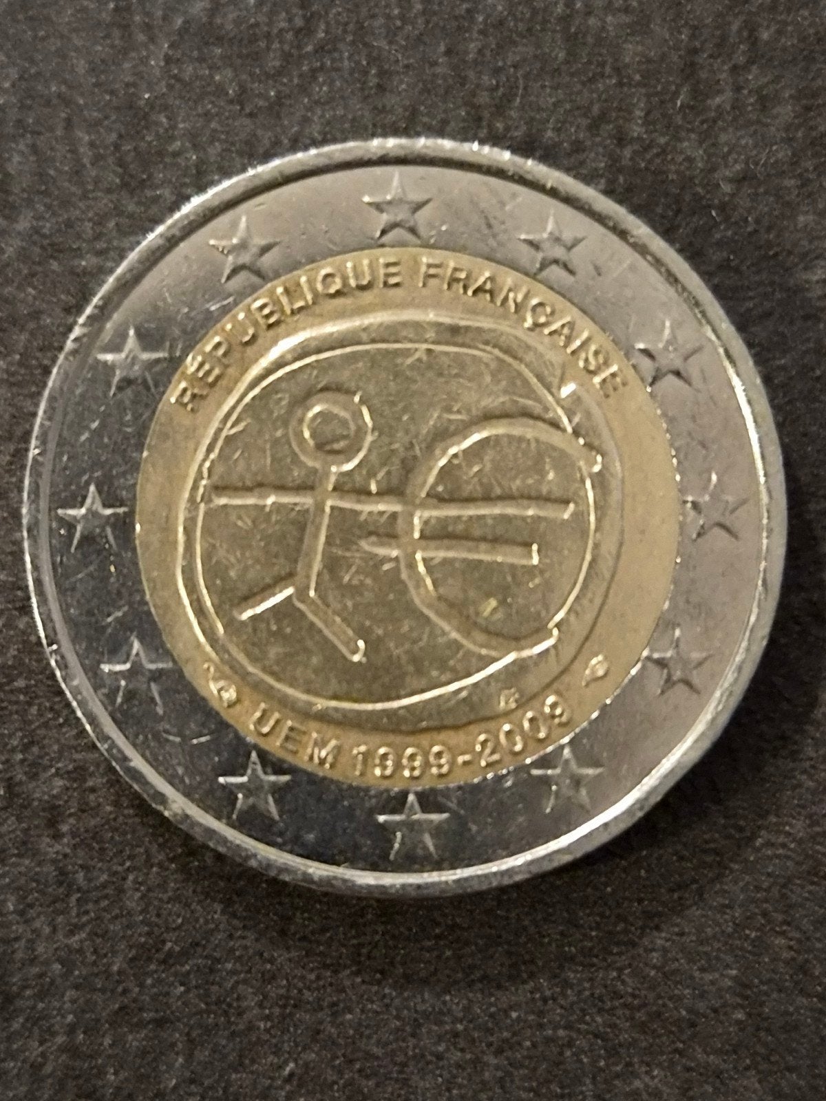 France 2 euro, Ten years of Economic and Monetary Union (EMU, Timbres & Monnaies, Monnaies | Europe | Monnaies euro, Enlèvement ou Envoi