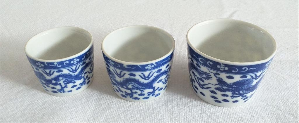 3 cache-pots japonais en porcelaine avec dragons, Antiek en Kunst, Ophalen of Verzenden