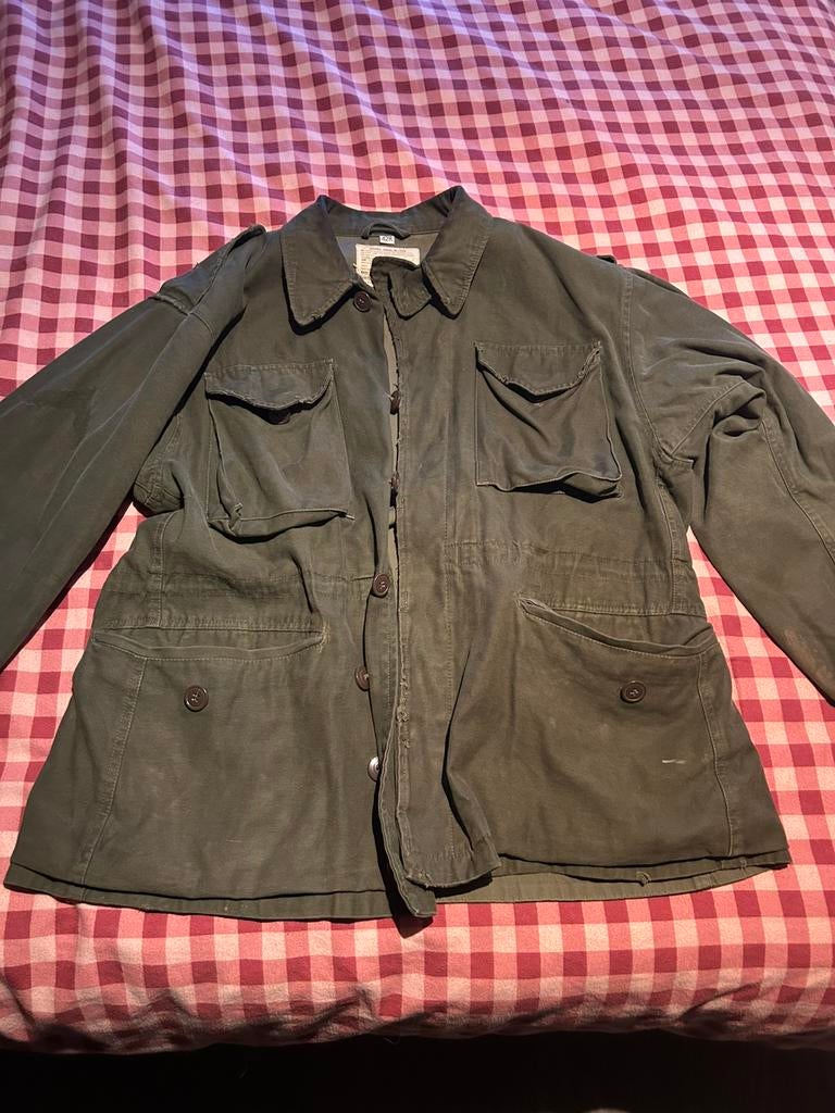 M43 Jacket ww2 US repro size 42 R, Collections, Enlèvement ou Envoi, Armée de terre