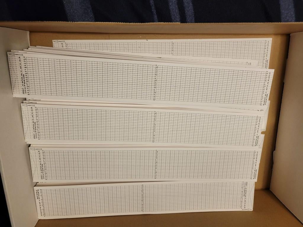 lot van 850 blanco kaarten voor muziekautomaat om te perfore, Muziek en Instrumenten, Bladmuziek, Ophalen of Verzenden, Nieuw