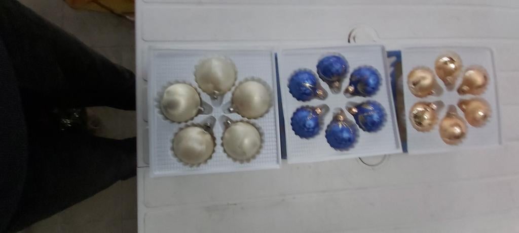 Boules de Noël verre soufflé doré  5 cm, Enlèvement ou Envoi, Neuf