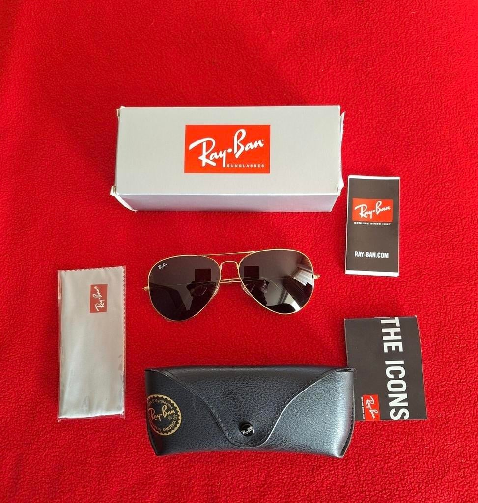 Ray-Ban Aviator RB3026 État Exceptionnel FULL SET COMPLET, Enlèvement ou Envoi