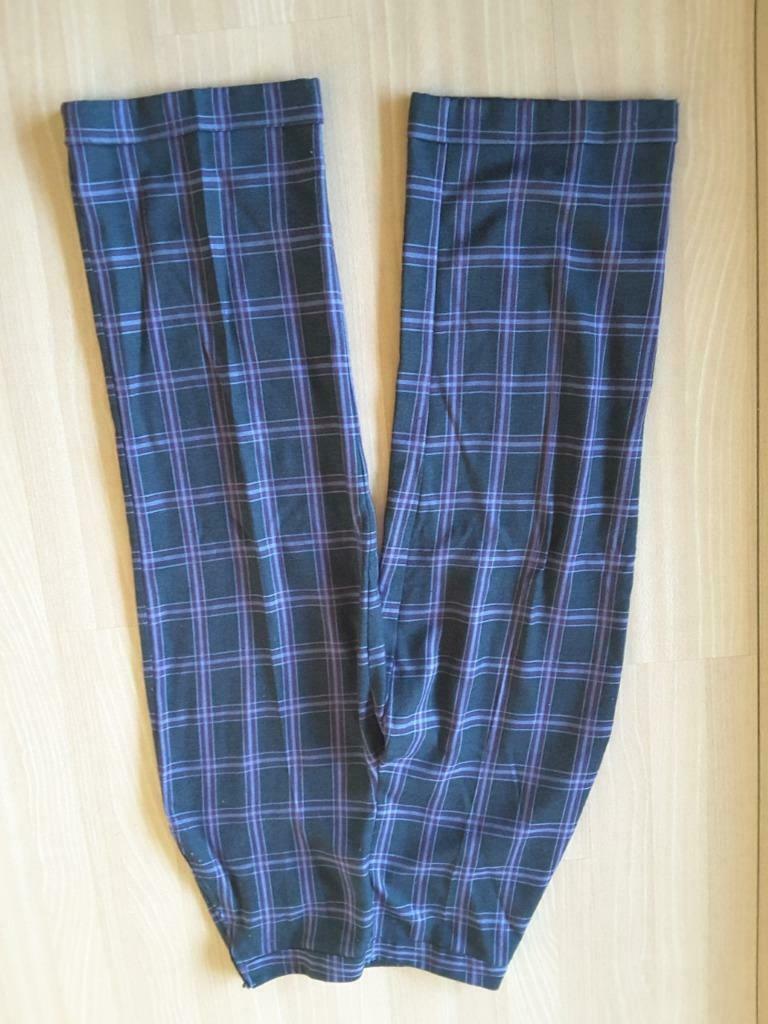 Mooie grijze broek met ruiten M, Zo goed als nieuw, Ophalen, Maat 38/40 (M), Grijs