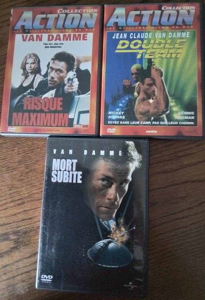 3 DVD’S AVEC JEAN CLAUDE VAN DAMME, Enlèvement ou Envoi, Comme neuf, Action