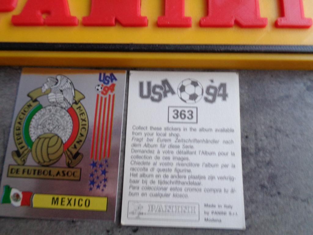 PANINI VOETBAL STICKER WORLD CUP 94 USA WK EMBLEEM ***** 1X, Ophalen of Verzenden, Sticker