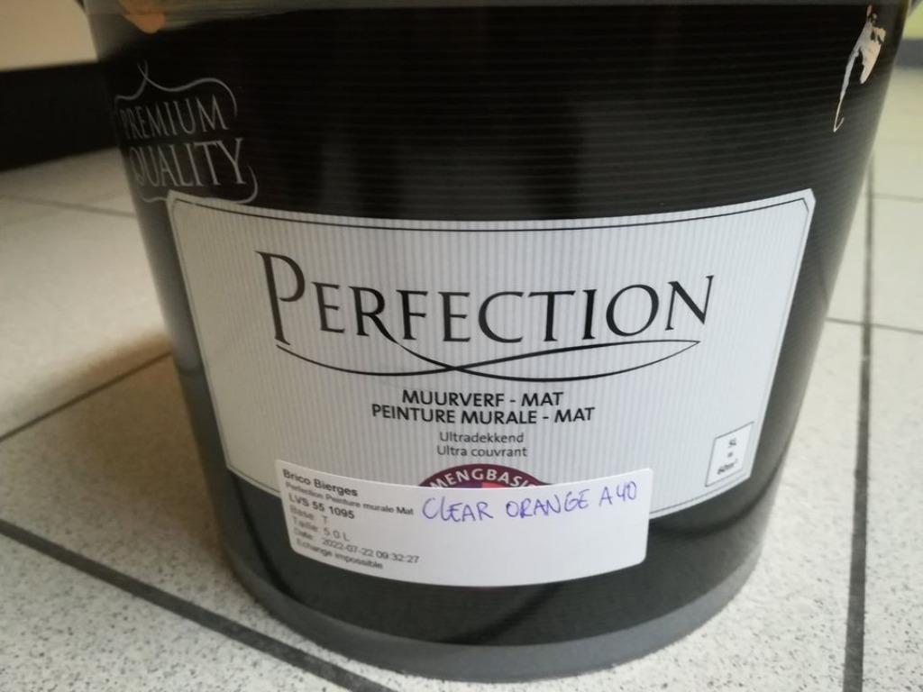 Peinture orange clair Perfection, Moins de 5 litres, Enlèvement, Utilisé, Peinture