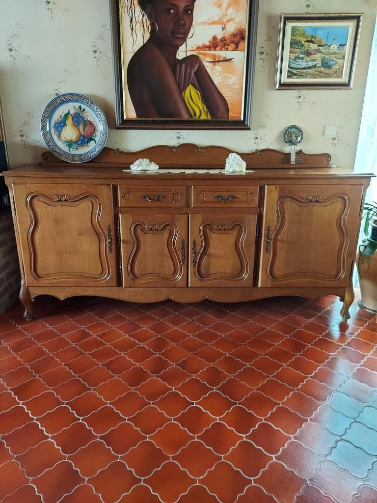 salle à manger complète, Enlèvement, Utilisé, En chêne, 4 à 6 chaises