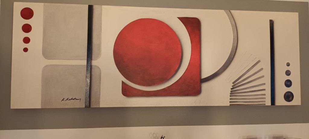 ** Zeer mooi canvas doek modern/abstract L160cm x H55cm***, Huis en Inrichting, Ophalen, Zo goed als nieuw