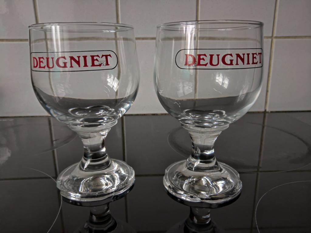 2 GLAZEN DEUGNIET TE KOOP, Verzamelen, Ophalen of Verzenden, Zo goed als nieuw, Bierglas