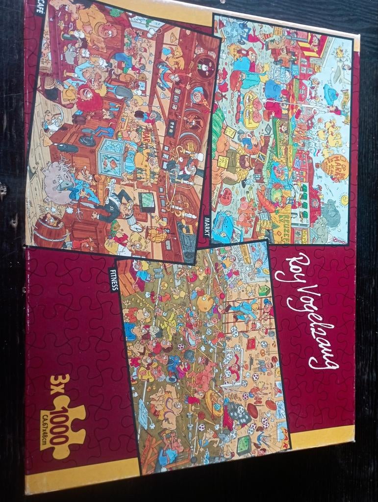 Puzzels cartoon 3x 1000blokjes, Ophalen
