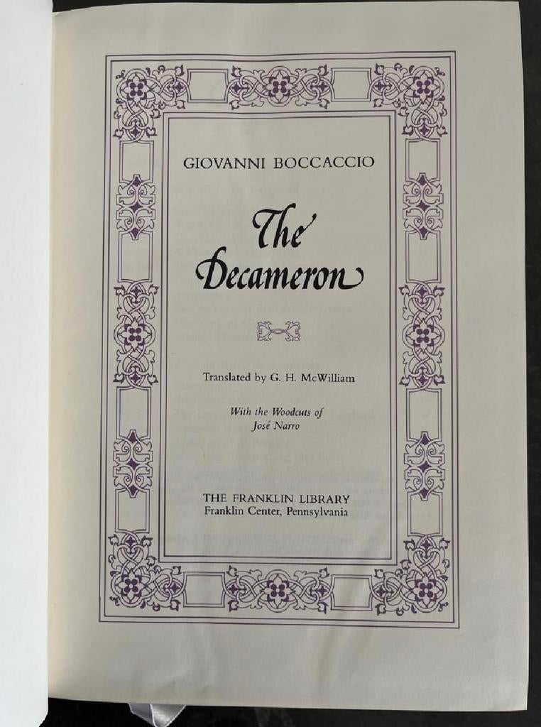 The Decameron- Giovanni Boccaccio, Enlèvement ou Envoi