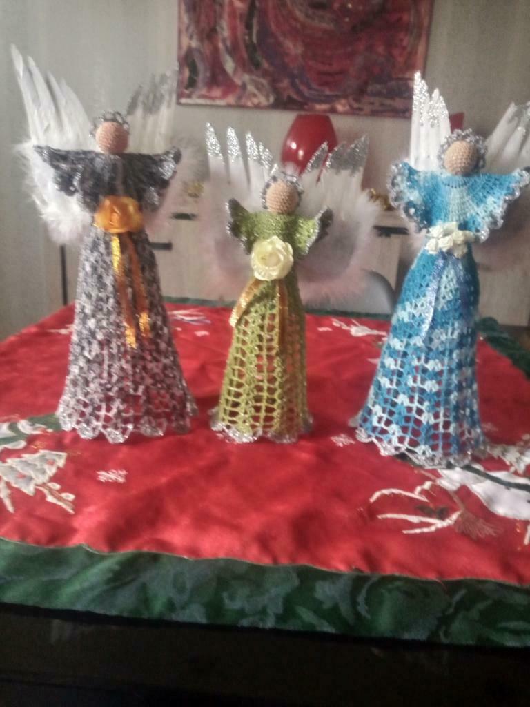Handgemaakte kerst engelen