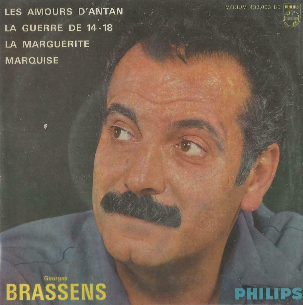 Georges Brassens – Les amours d’antan / Marquise + 2 – EP, Ophalen of Verzenden, Gebruikt, Pop