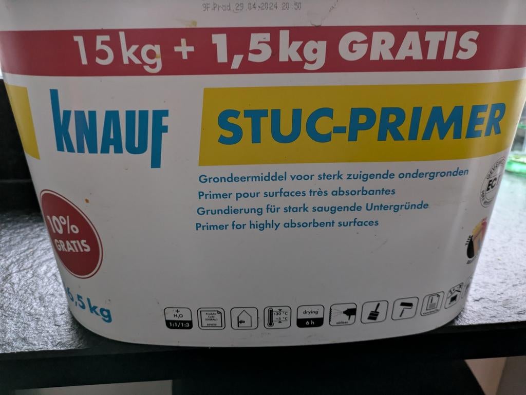 Stuc primer knauf, Enlèvement