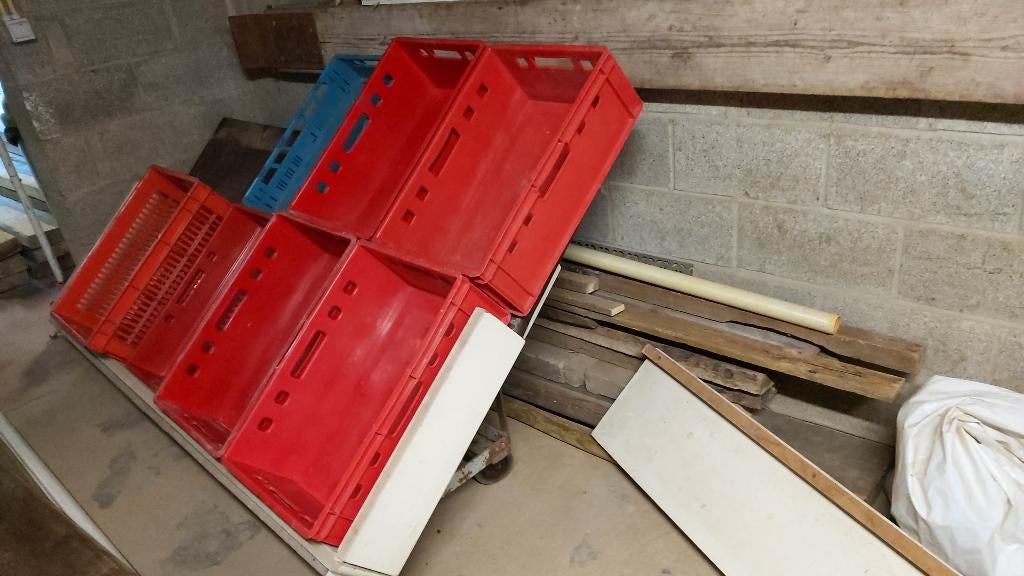 Présentoire sur grosse roulettes, Ophalen