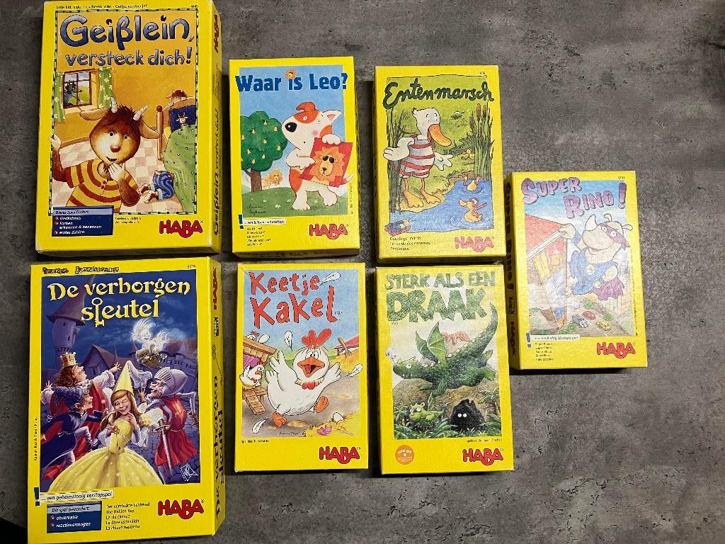 7 HABA gezelschapspelletjes, Enlèvement ou Envoi, Comme neuf, Découverte