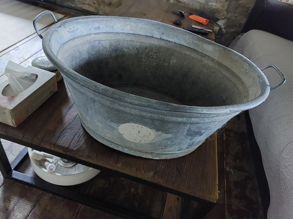 Grande bassine en zinc, Utilisé