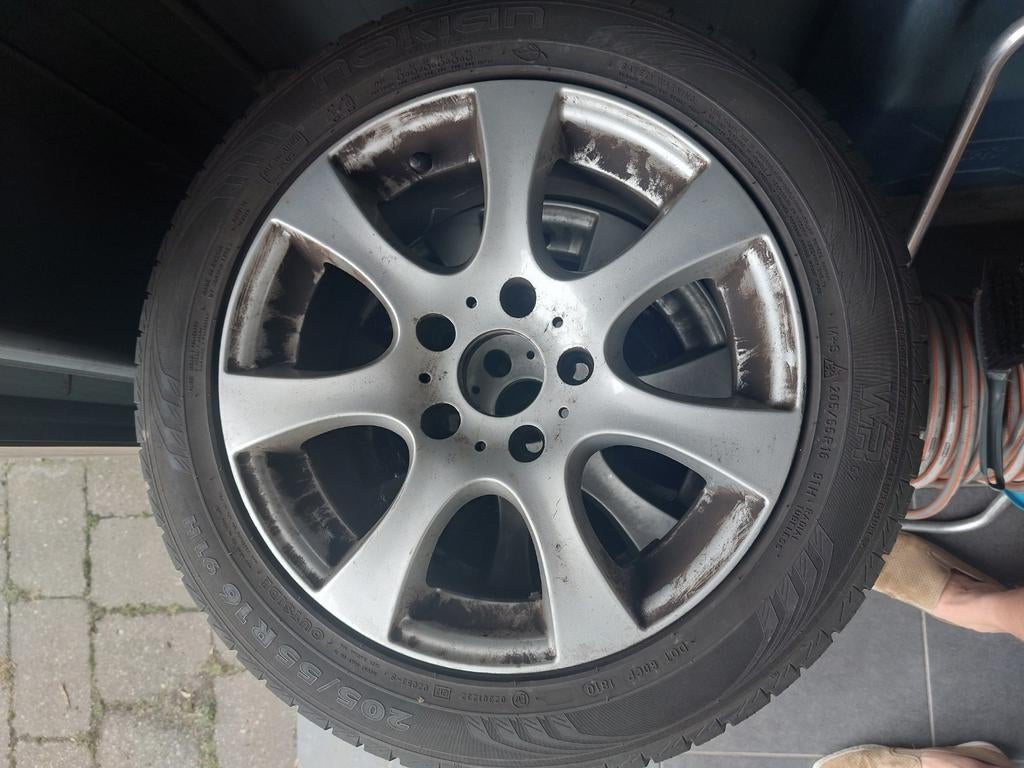 4 Nokian winterbanden op velg., Auto-onderdelen, Banden en Velgen, Ophalen, Gebruikt, 16 inch, Personenwagen