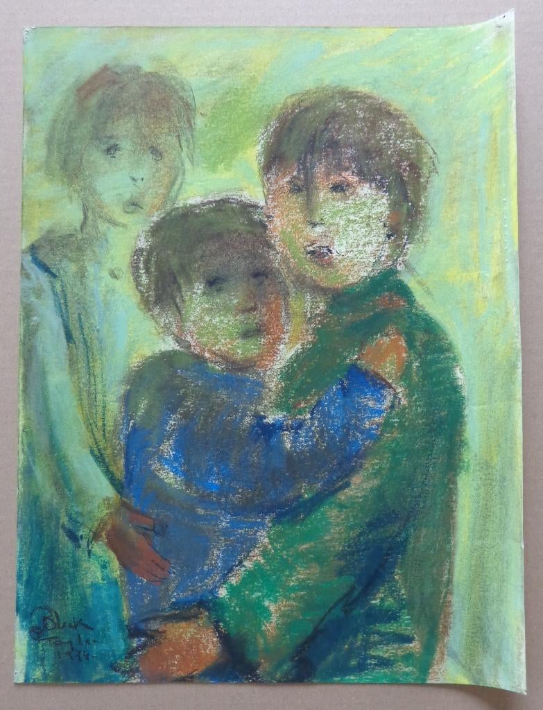 TONY-LUC BLICKX / FAMILIE / ORIGINEEL WERK / 39x30cm / SIG, Ophalen of Verzenden