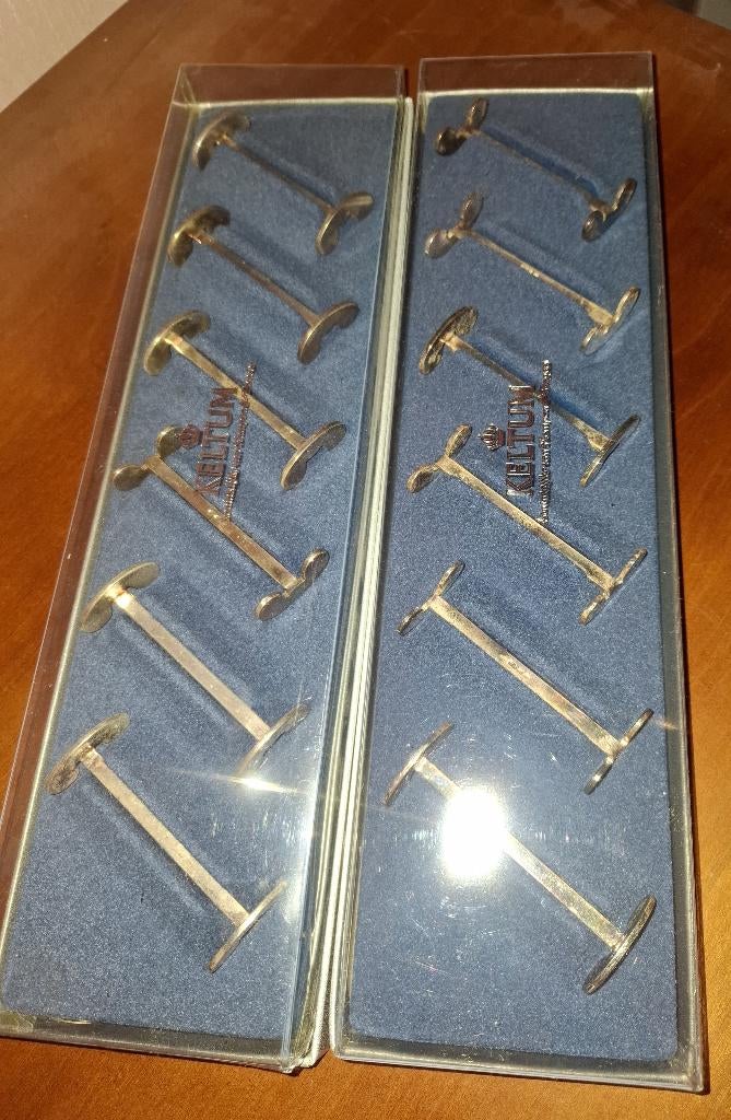 Verzilverde Keltum bestekhouders 2x 6 stuks, Enlèvement ou Envoi