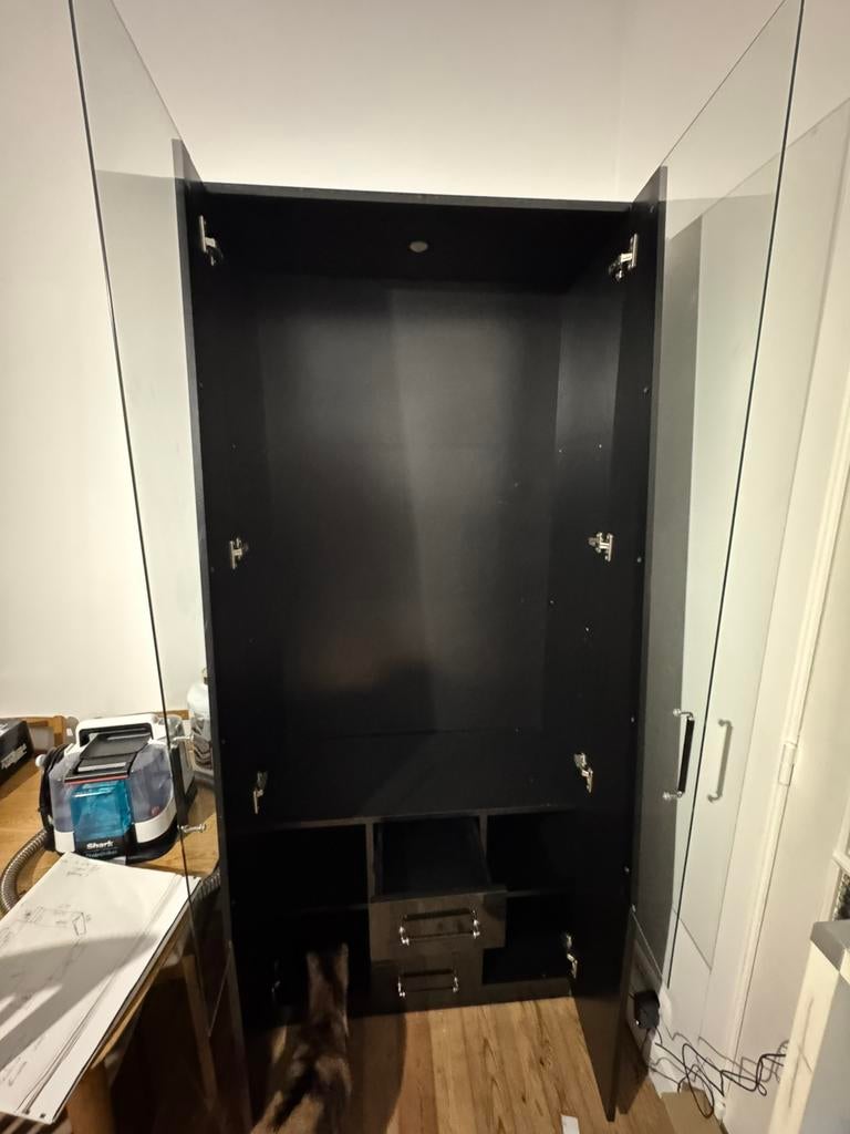 Armoire / colonne avec portes en verre miroir, Ophalen, Zo goed als nieuw