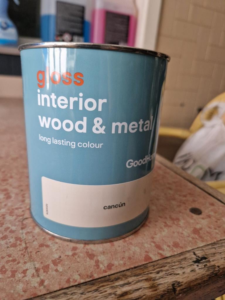 Peinture lavable pour bois et métal 750 ml, Bricolage & Construction, Peinture, Vernis & Laque, Enlèvement, Blanc, Peinture