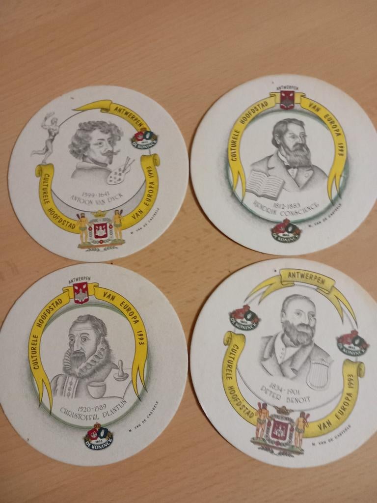 Sous-bocks De Koninck Célébrités, diamètre 10,5 cm, Enlèvement ou Envoi, Comme neuf