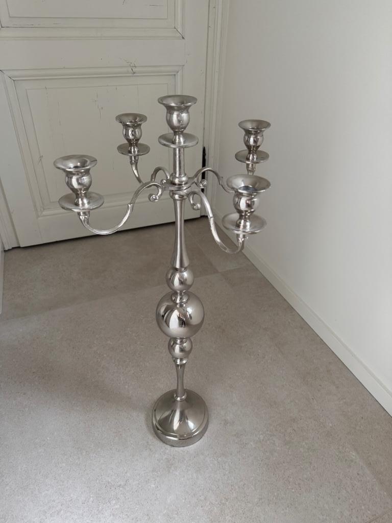 Kandelaar SIA 5 armen, Antiek en Kunst, Ophalen, Zilver