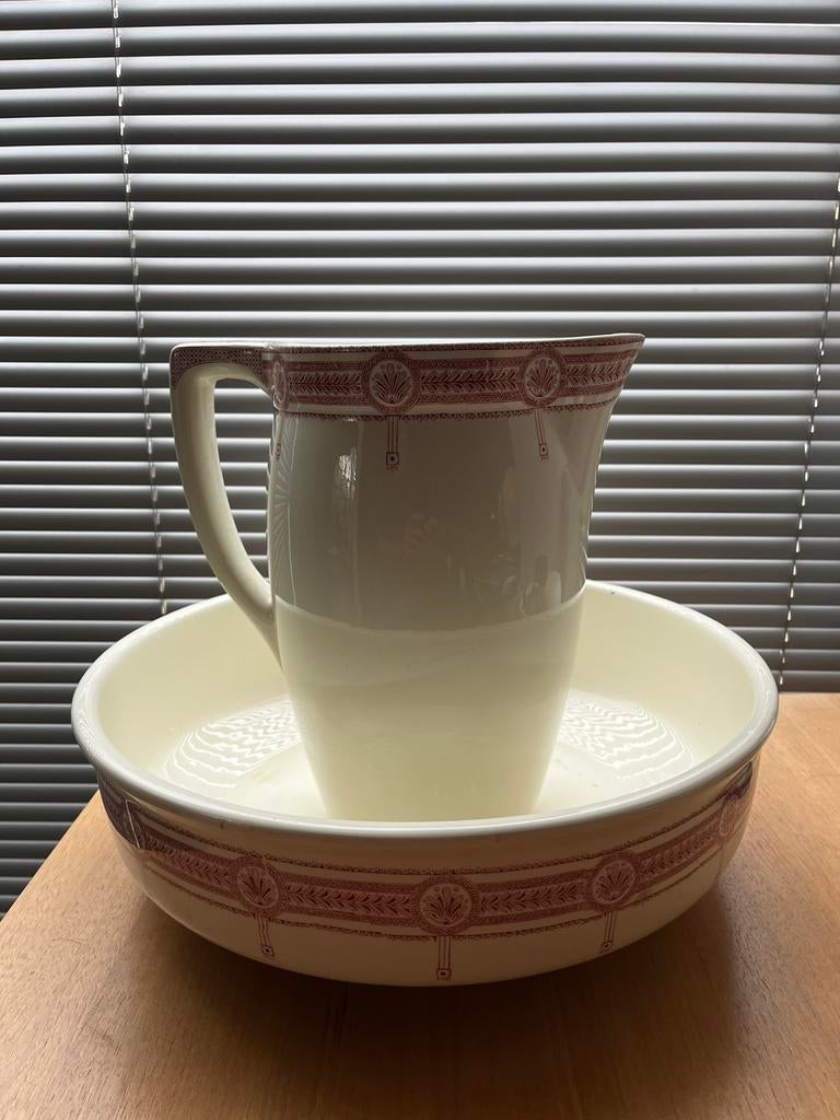 Antieke wastafelset – Boch Frères – Art Nouveau (1900), Ophalen