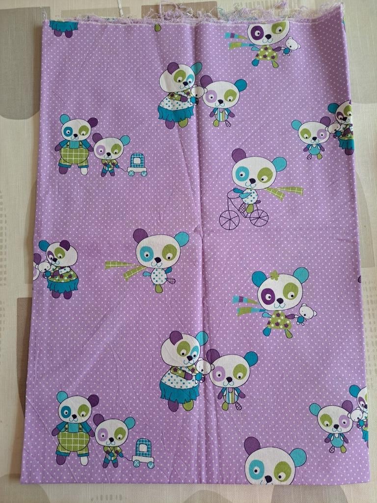 Tissu violet avec ours, Neuf, Enlèvement ou Envoi, Coton, 120 cm ou plus