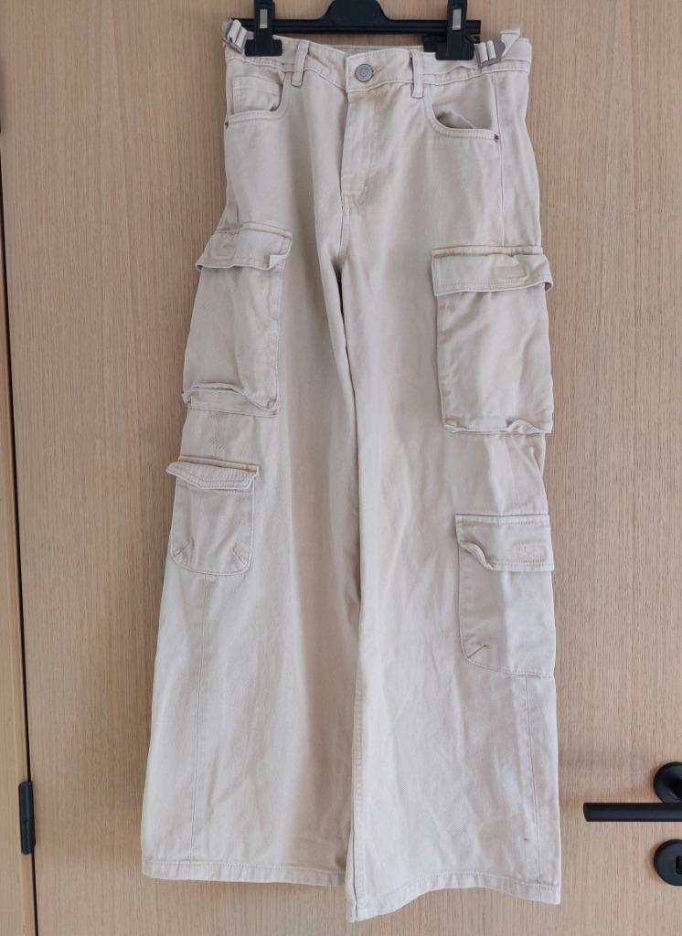 Beige jeans Groggy - XXS (12 jaar), Gebruikt, Meisje, Groggy, Ophalen