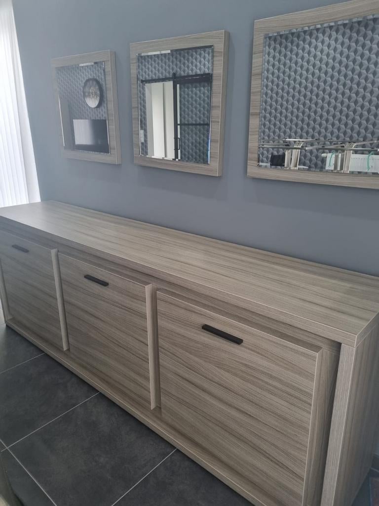 Dressoir met 3 spiegels, Huis en Inrichting, Ophalen, Zo goed als nieuw, Overige houtsoorten
