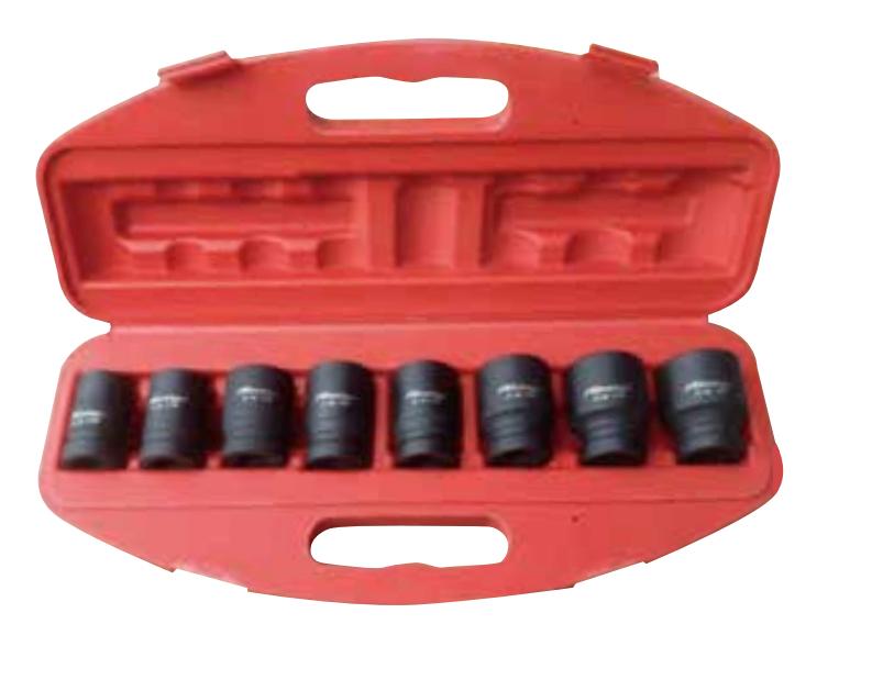 Coffret de douilles à choc noires 8 pièces KraftMüller, Ophalen, Nieuw