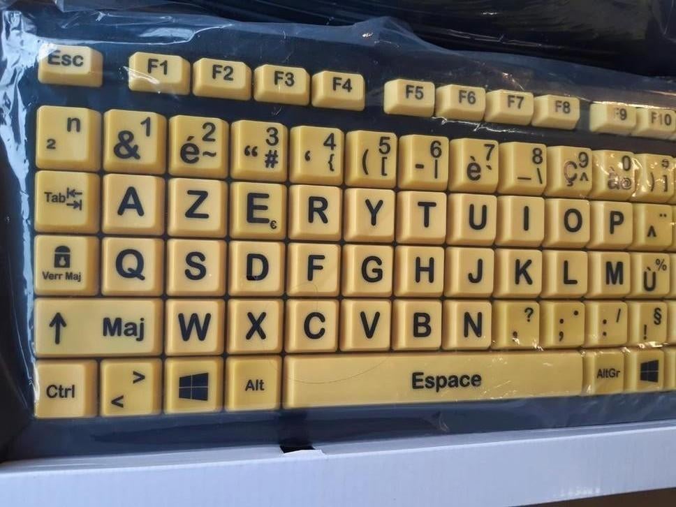 SPLINTER NIEUW TOETSENBORD AZERTY GROTE TOETSEN, Ophalen of Verzenden, Azerty, Nieuw