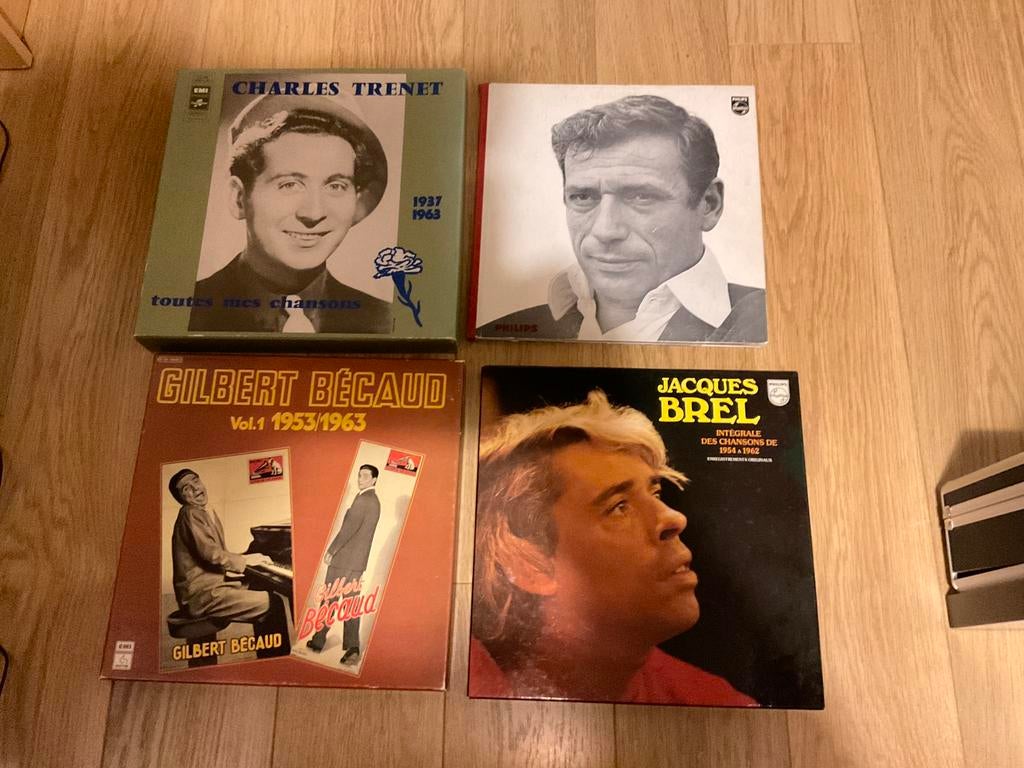 Franse chansons album TRENET-MONTAND- BREL-BECAUD, Ophalen, Zo goed als nieuw