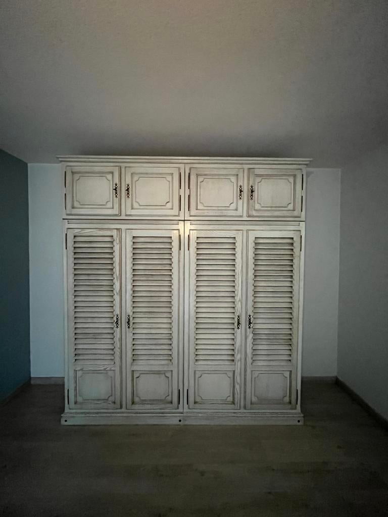 Houten slaapkamerkasten: set kleerkaast + ladekast, Huis en Inrichting, Gebruikt, 200 cm of meer, 200 cm of meer, 50 tot 75 cm
