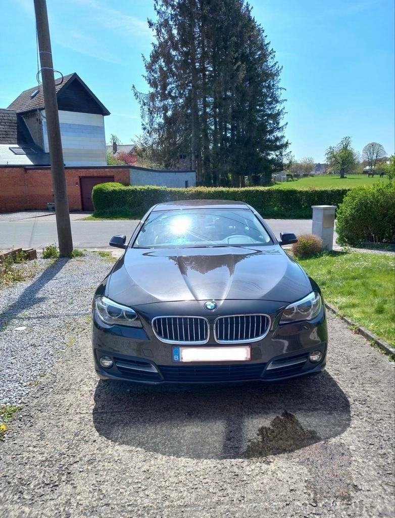 BMW 5-serie 518d, Auto's, BMW, Achterwielaandrijving, Bruin, Leder, Bruin