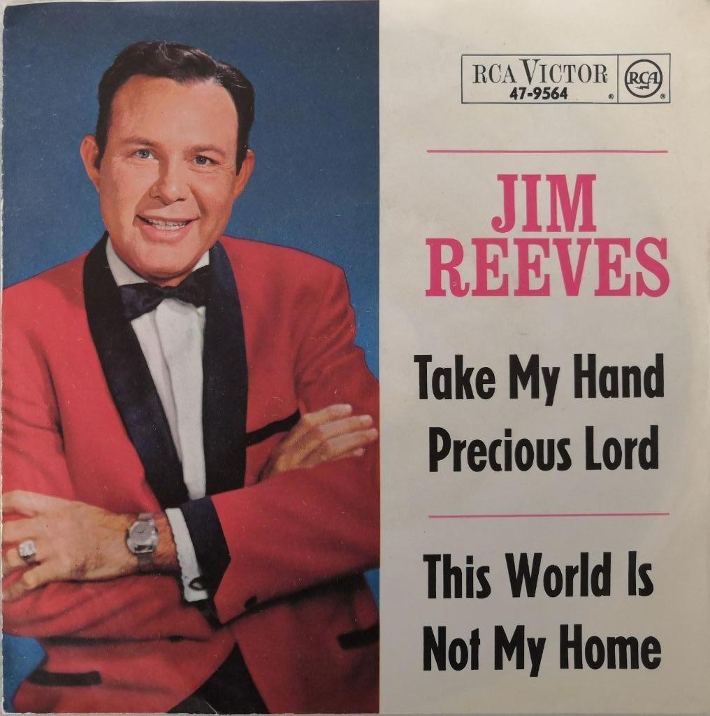 JIM REEVES - Take my hand precious lord (single), CD & DVD, Vinyles Singles, Enlèvement ou Envoi, Comme neuf, Religion et Gospel