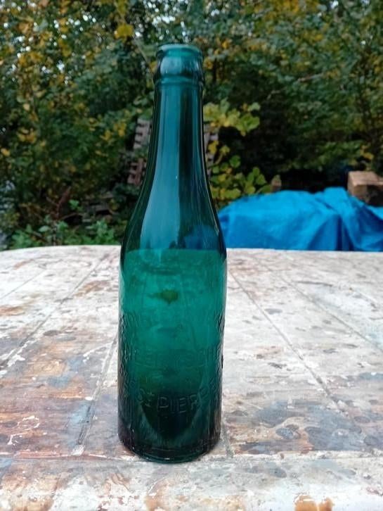 Oude vintage bierfles brouwerij Sint Pieter Neerijse, Verzamelen, Ophalen of Verzenden, Gebruikt