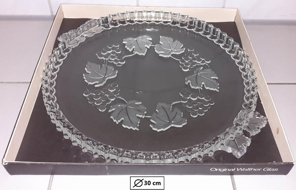 Walther-Glas (Vintage taartschaal) / Weinlaub Schliff, Ophalen, Gebruikt, Glas, Schaal of Schalen
