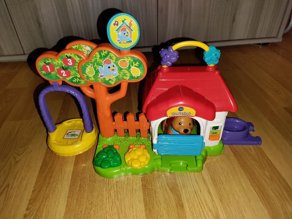 VTech Zoef Zoef Dieren Schommel & speel hondenhok, Kinderen en Baby's, Speelgoed | Vtech, Ophalen, Zo goed als nieuw
