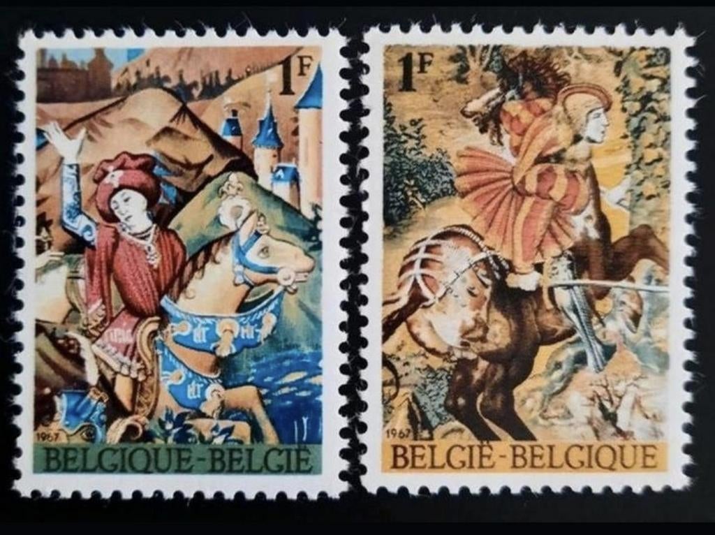 België: OBP 1425/26 ** Plisnier en De Raet 1967., Frankeerzegel, Ophalen of Verzenden, Zonder stempel, Postfris