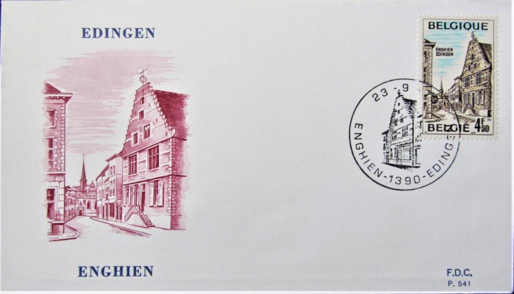 FDC - TOERISME- EDINGEN- ENGHIEN, Ophalen of Verzenden, Gestempeld, Plaats of Gebouw