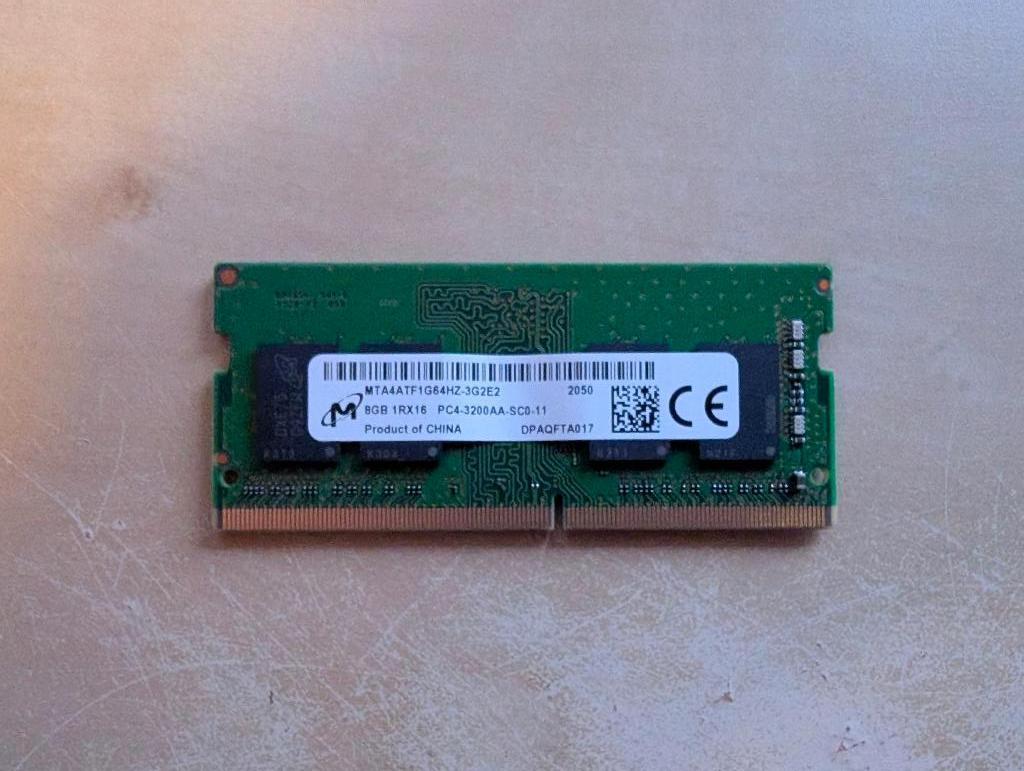 Micron MTA4ATF1G64HZ-3G2E2 8GB DDR4 SO-DIMM, Computers en Software, Gebruikt, DDR4, 8 GB, Ophalen of Verzenden